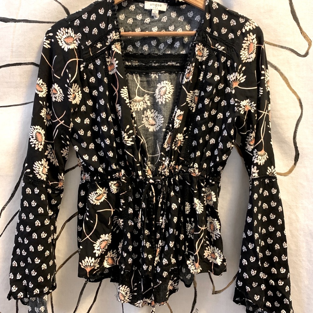 Floral Tie-Front Top